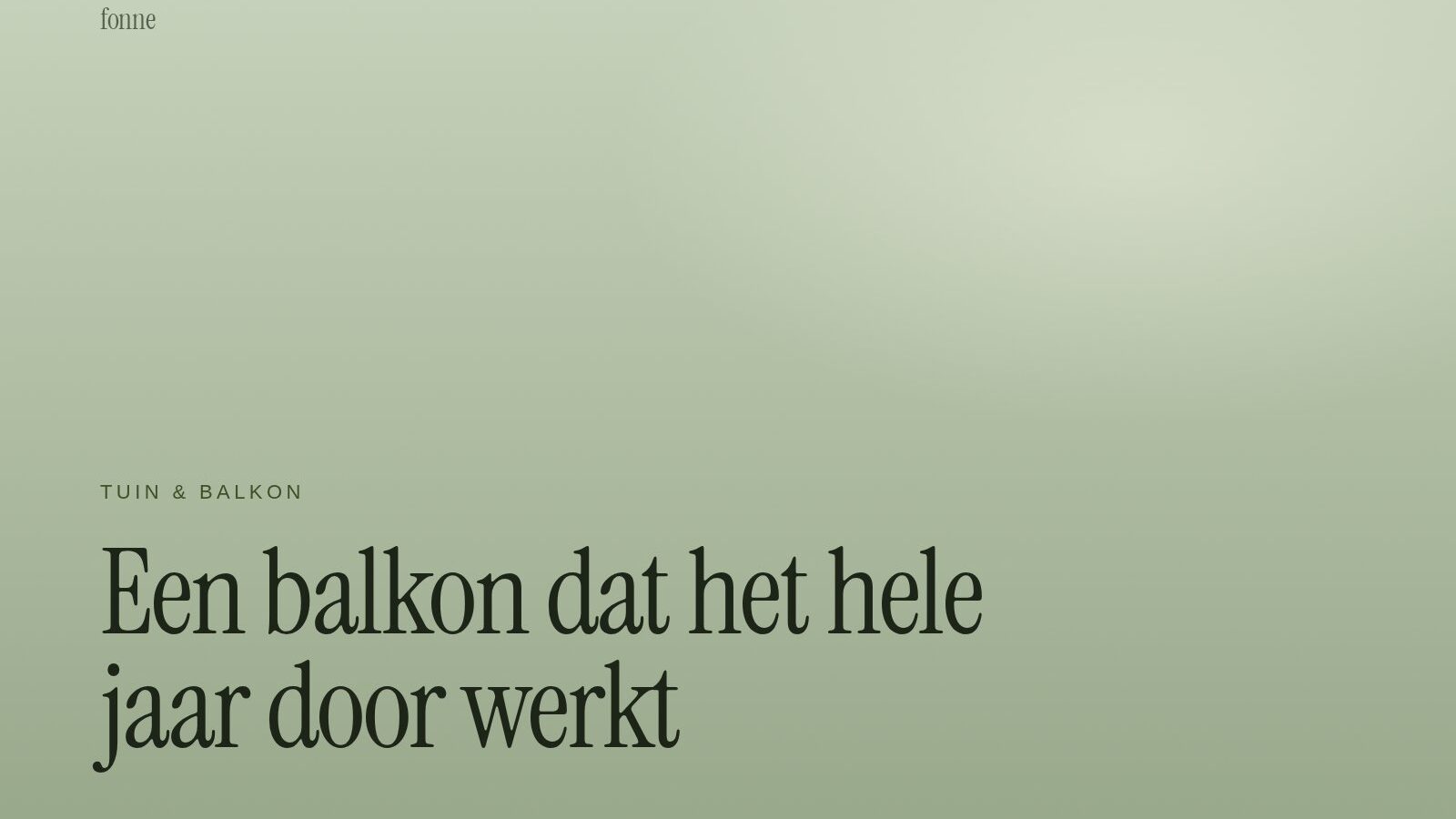 Balkon hele jaar door
