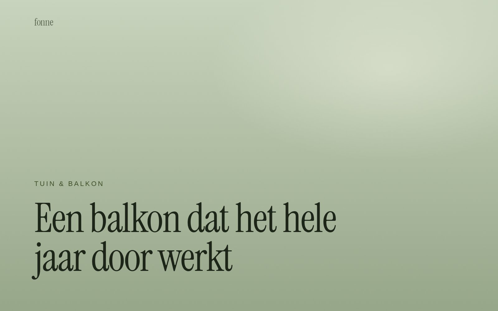 Balkon hele jaar door
