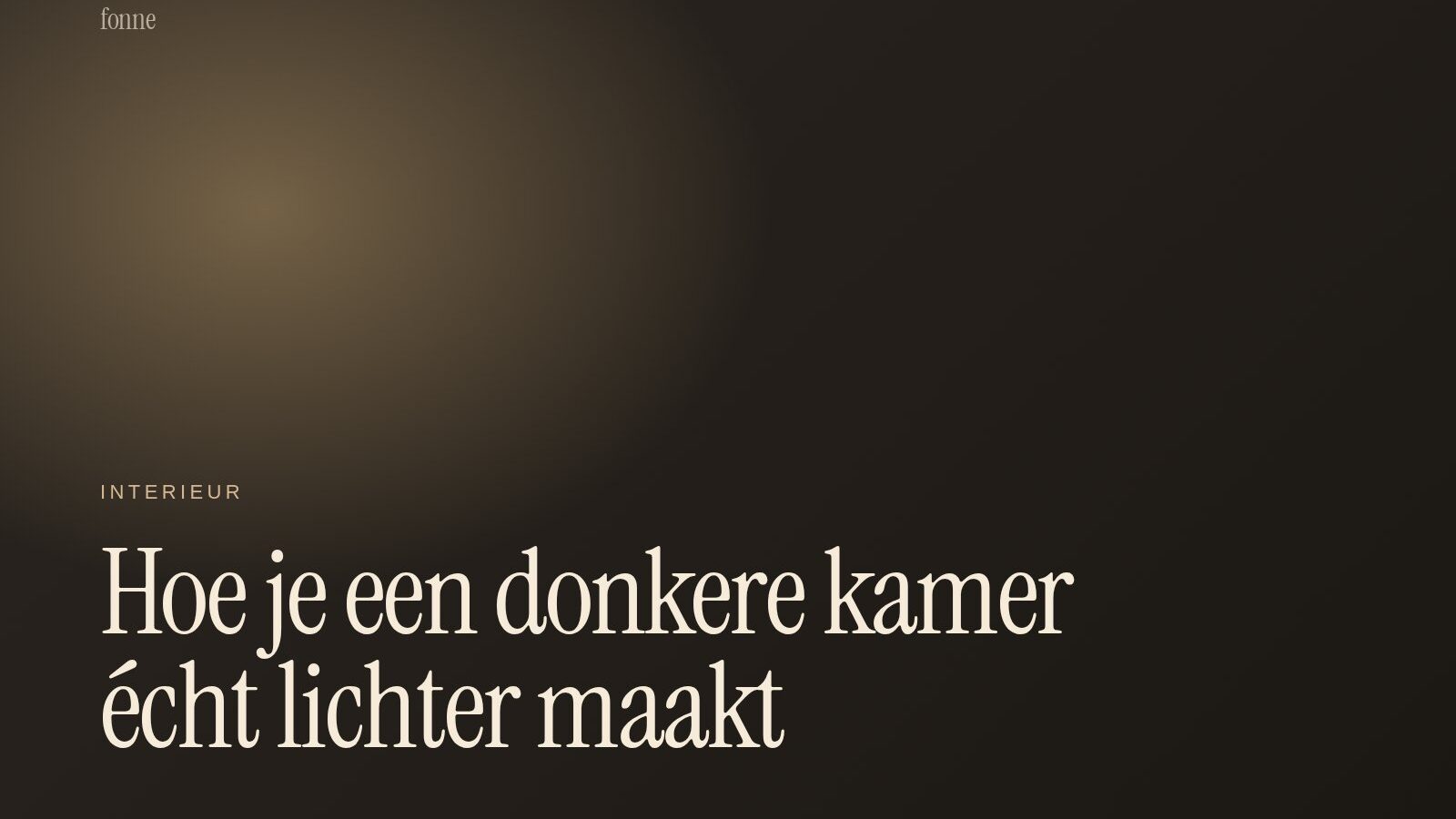 Donkere kamer lichter maken