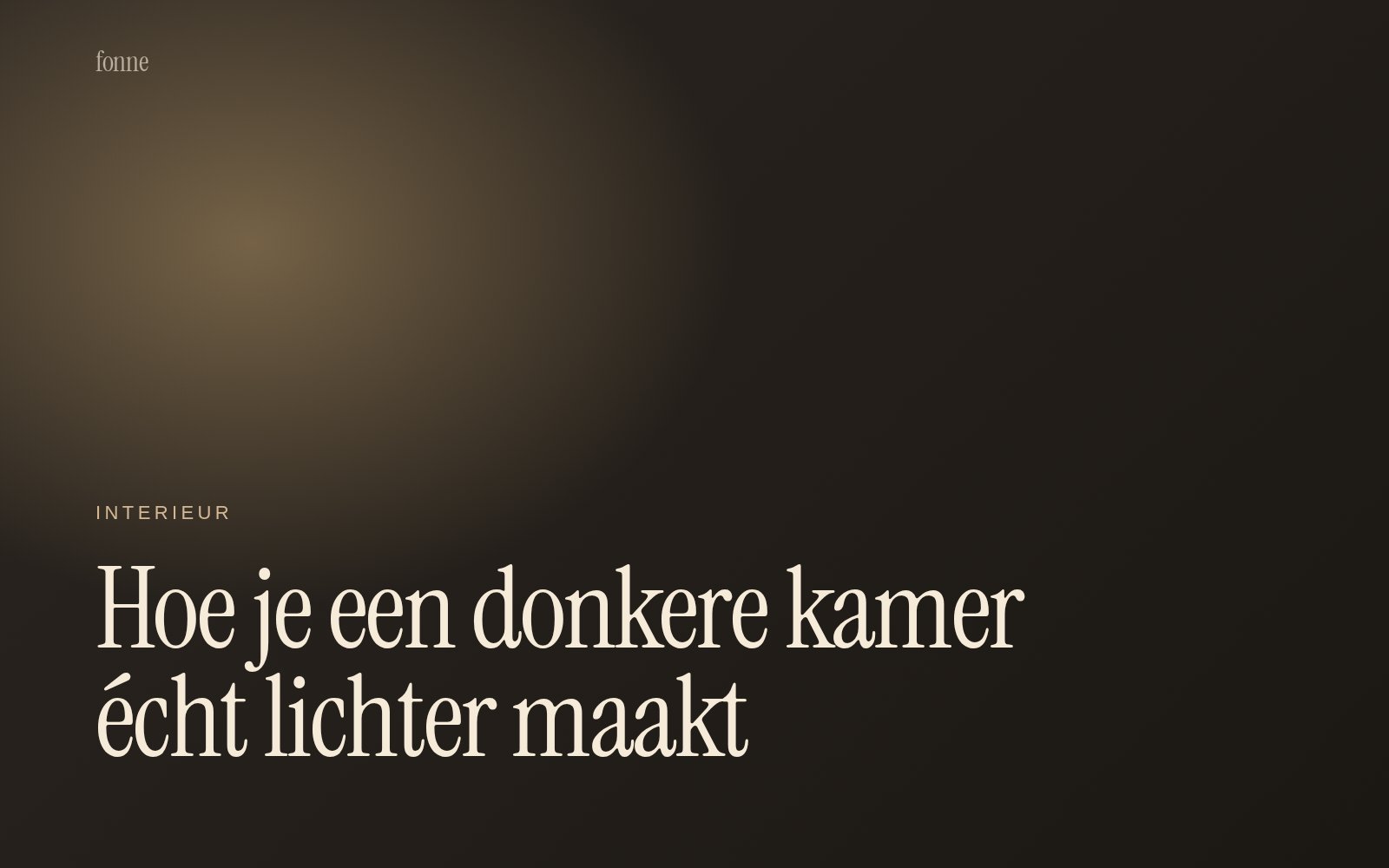 Donkere kamer lichter maken