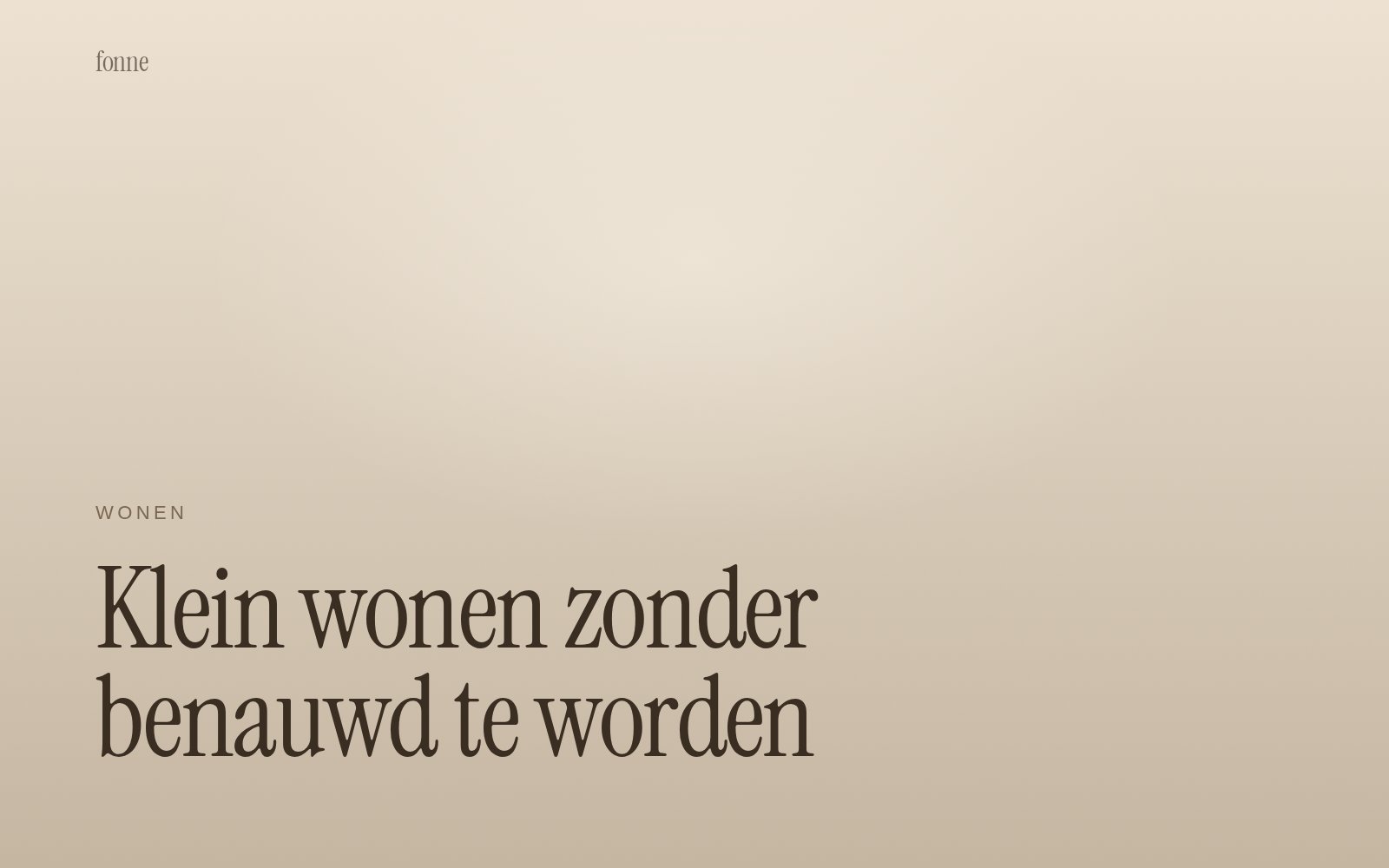 Klein wonen keuzes die verschil maken